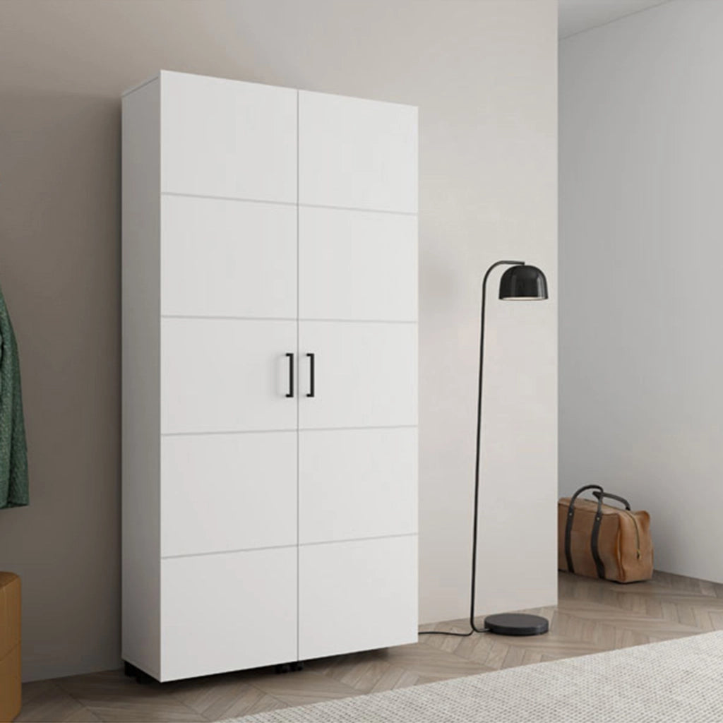Mobile Portascarpe Bled, Scarpiera 15 Ripiani, 92x33x185h cm Bianco Opaco