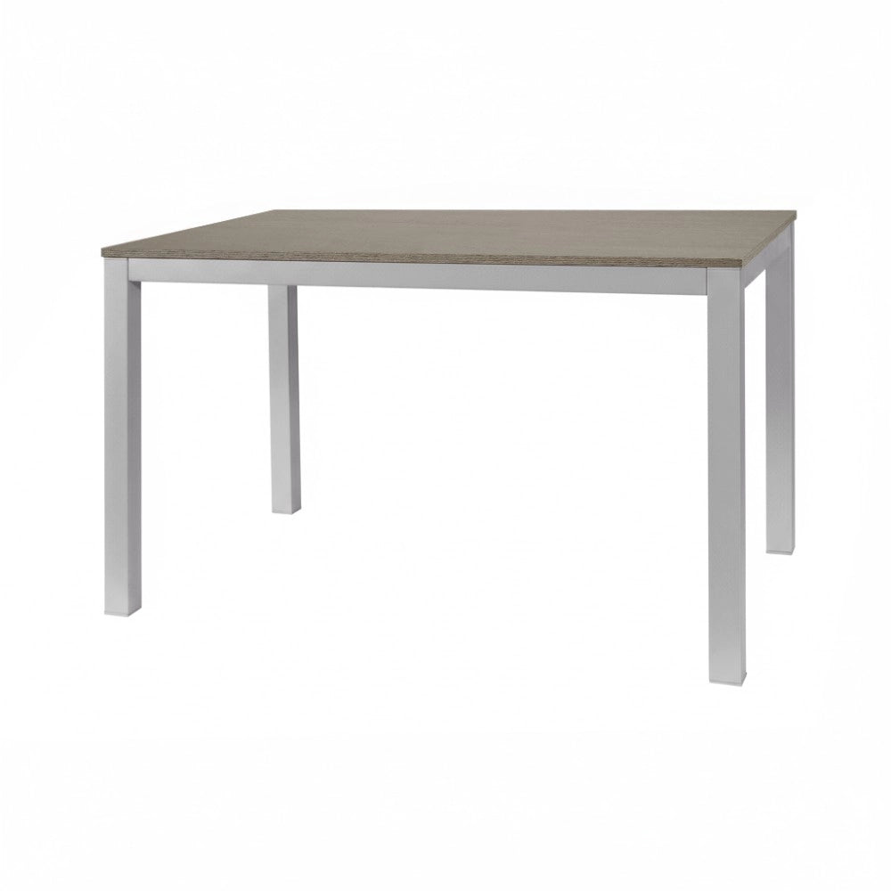 Tavolo rettangolare allungabile 120x80 struttura alluminio e piano larice grigio Monster