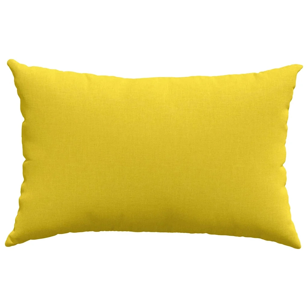 Cuscini da Divano 2 pz | Cuscini per sedie Giallo Chiaro 60 x 40 cm Tessuto