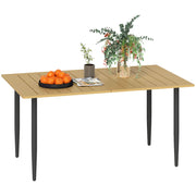 Tavolo da giardino 150x90 ¨C zephmum ¨C marrone, acciaio