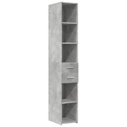 Buffet credenza cassettiera mobiletto mobile contenitore organizer cucina soggiorno salotto alto 30 x 42,5 x 185 cm legno ingegnerizzato grigio 02_0034237