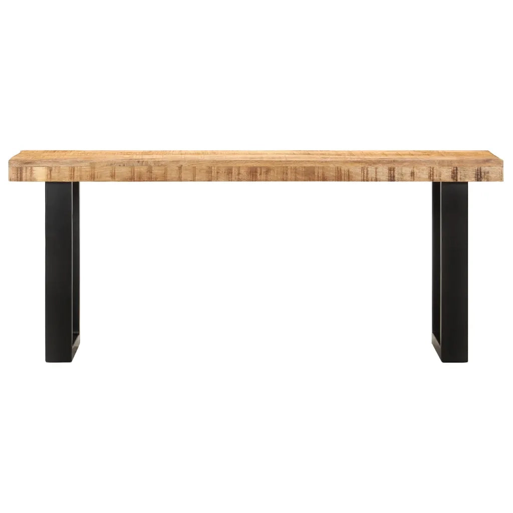 Panca 110 cm in Legno Massello di Mango e Acciaio 286460