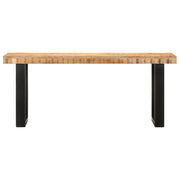 Panca 110 cm in Legno Massello di Mango e Acciaio 286460
