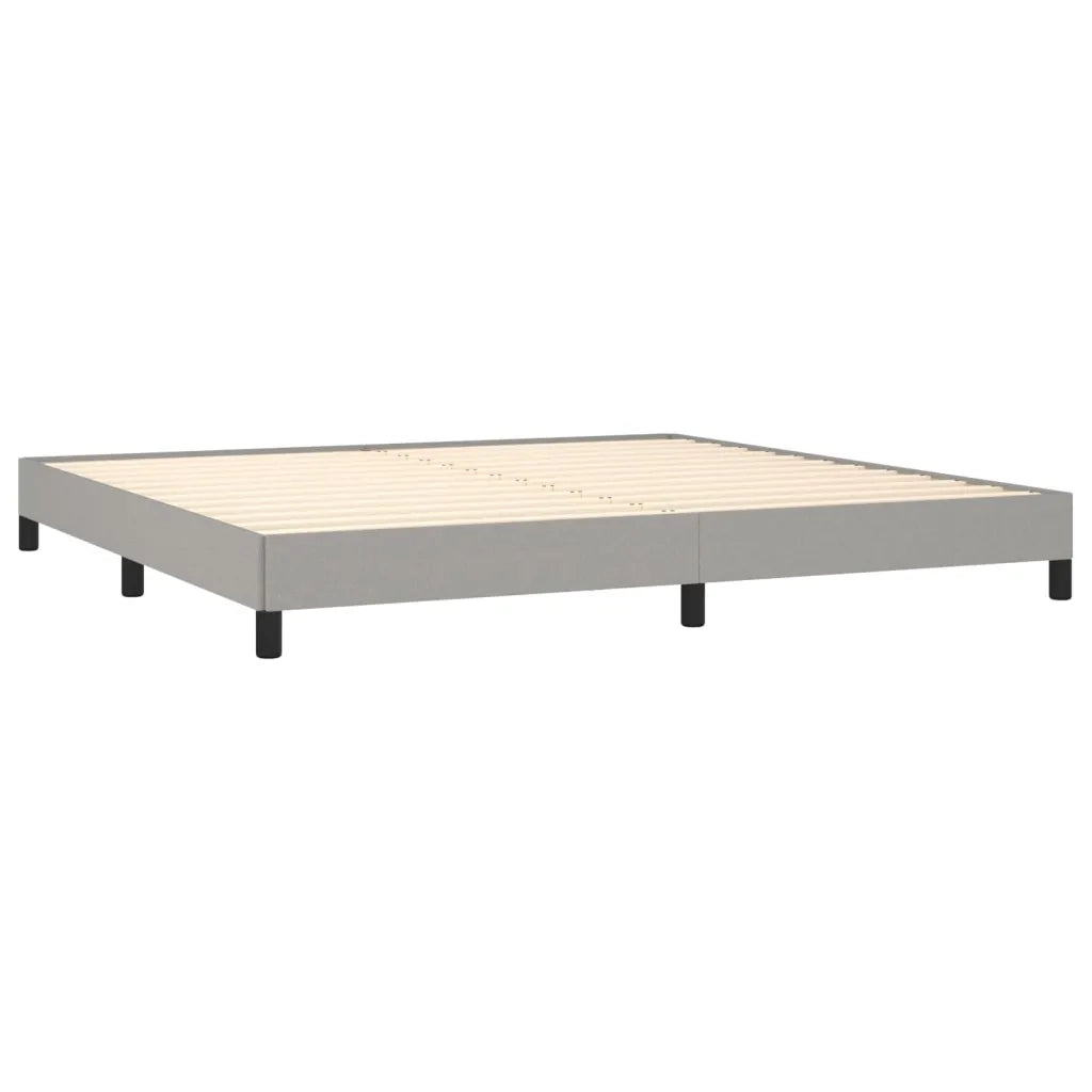 Giroletto senza Materasso Grigio Chiaro 200x200 cm Tessuto