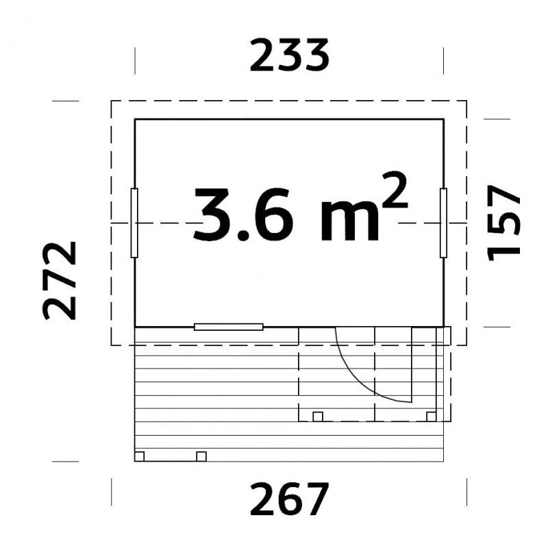Casetta gioco bambini in legno 233x157 cm pareti 16 mm con pavimento incluso  Esterni da Vivere Otto