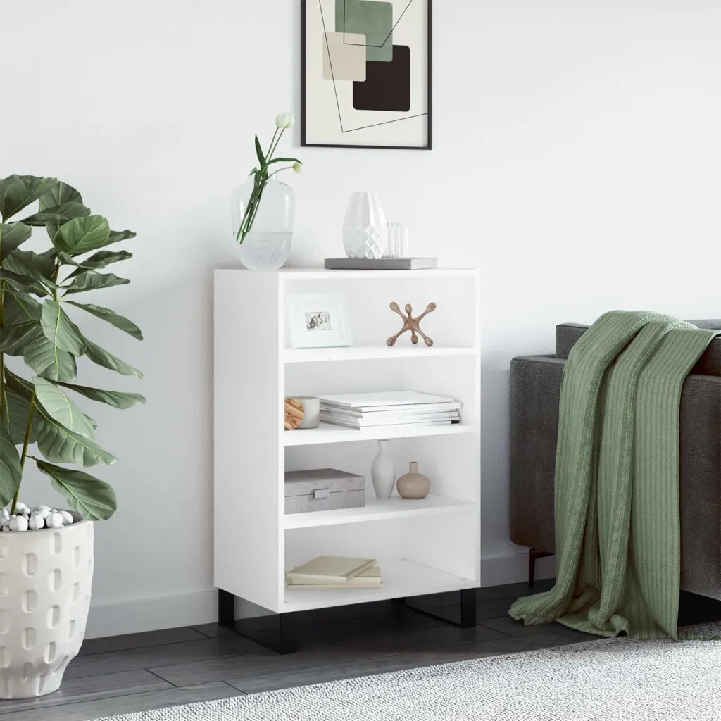 Credenza | Madia | Buffet da pranzo | Armadio da pranzo Bianca 57x35x90 cm in Legno Multistrato