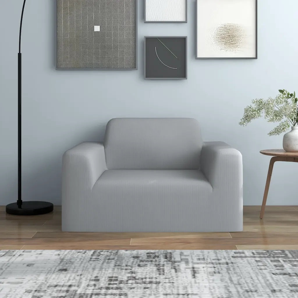 Fodera Elasticizzata per Divano in Jersey di Poliestere Grigio CFW6781786