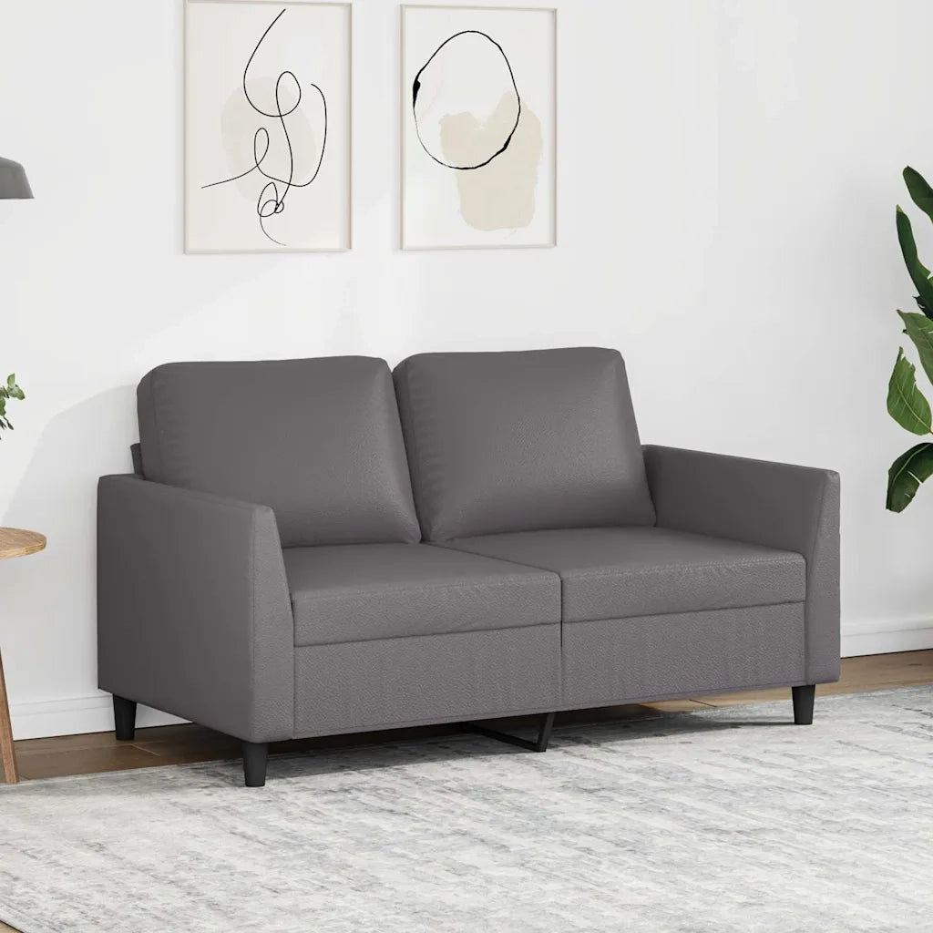 Divano a 2 Posti Grigio 120 cm in Similpellecod mxl 83673