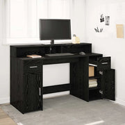 Scrivania Rovere nero 140 x 55 x 91 cm Legno multistrato