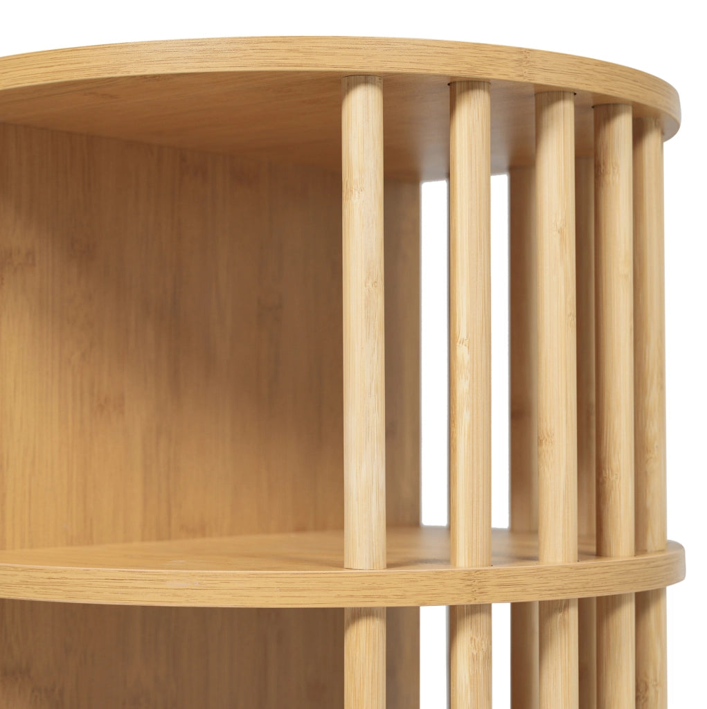 Comò Sideboard 160 cm in MDF e bambù; 6 cassetti; colore Rovere
