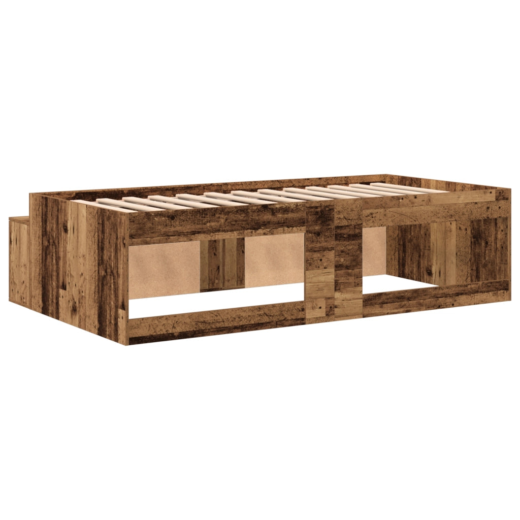 Struttura letto contenitore Legno Vecchio 80x200 cm