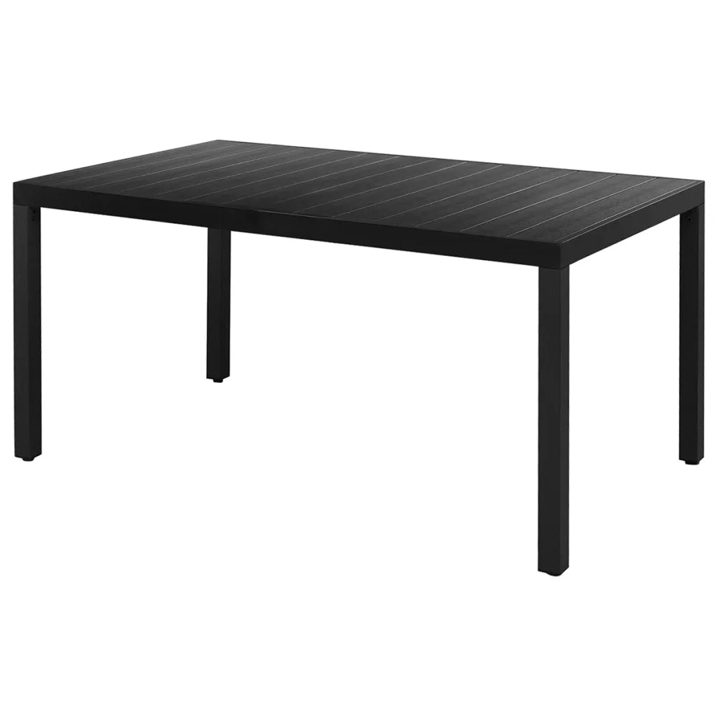 Set da Pranzo da Giardino 5 pz in Rattan PVC Nero 3060120