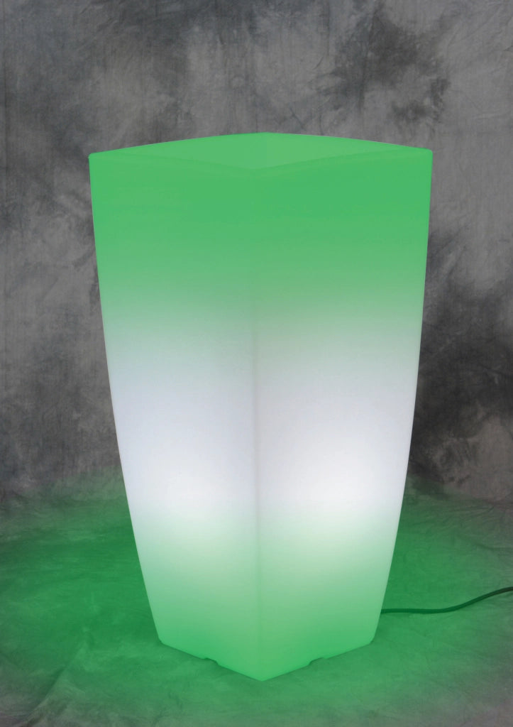 VASO HOME LIGHT QUADRO 33X33X70 CM GHIACCIO VER- 1,0 pz