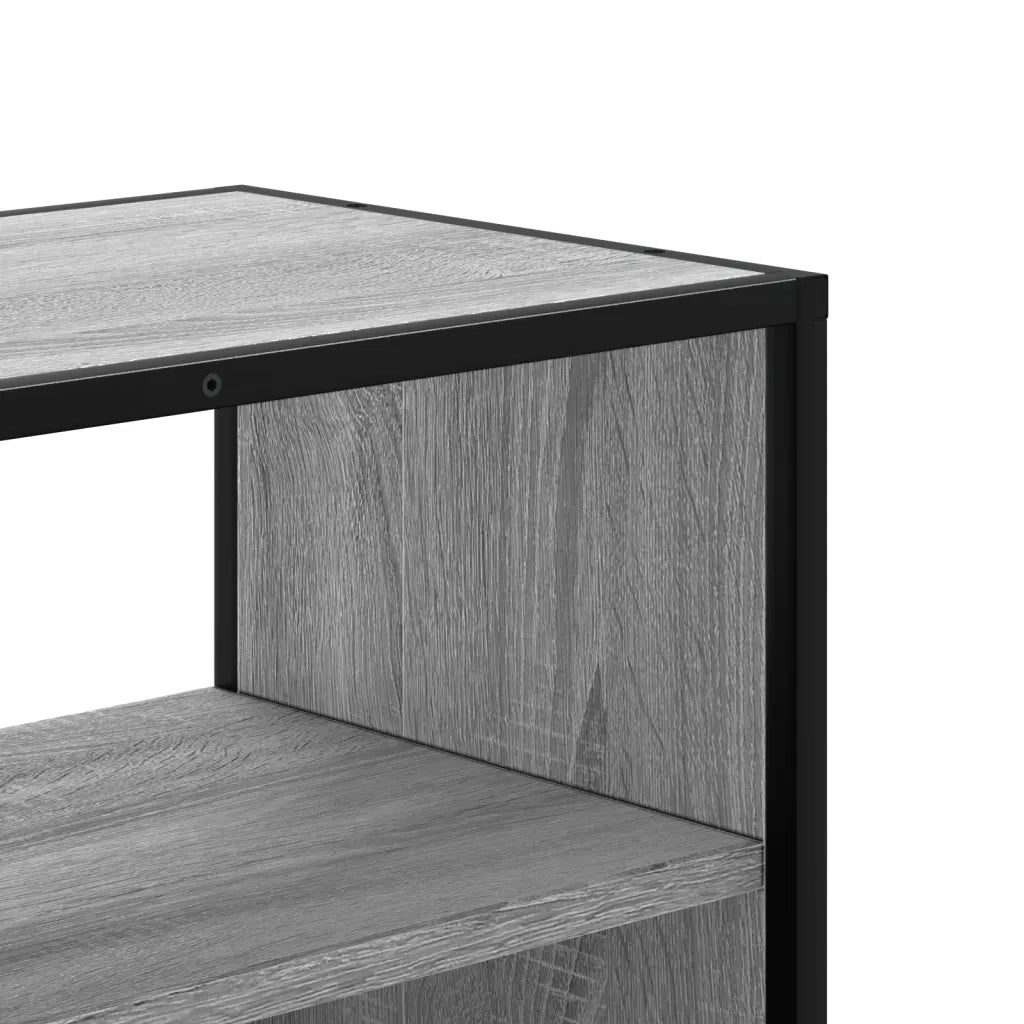 Mobile TV Grigio Sonoma 100x31x39,5cm Legno Multistrato Metallo 848937
