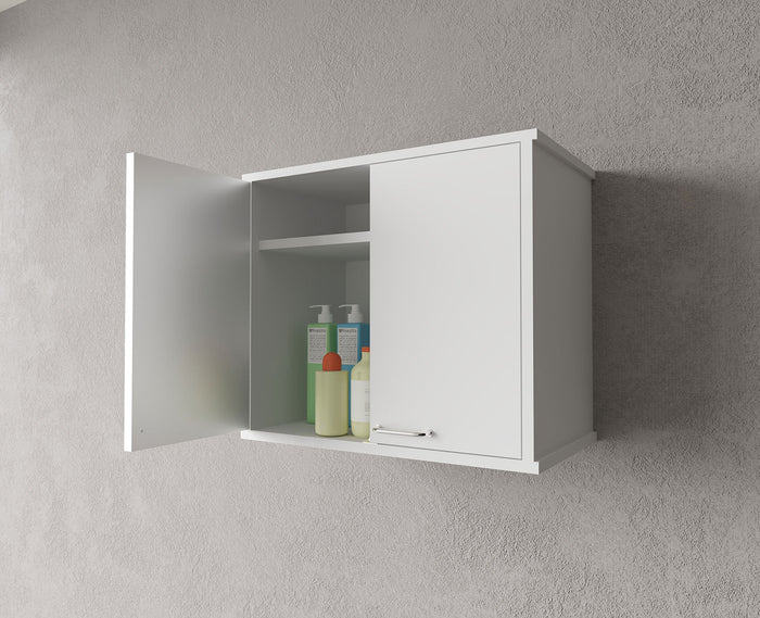 Pensile Lavanderia da Esterno 60x34x52,5 cm in PVC Bianco