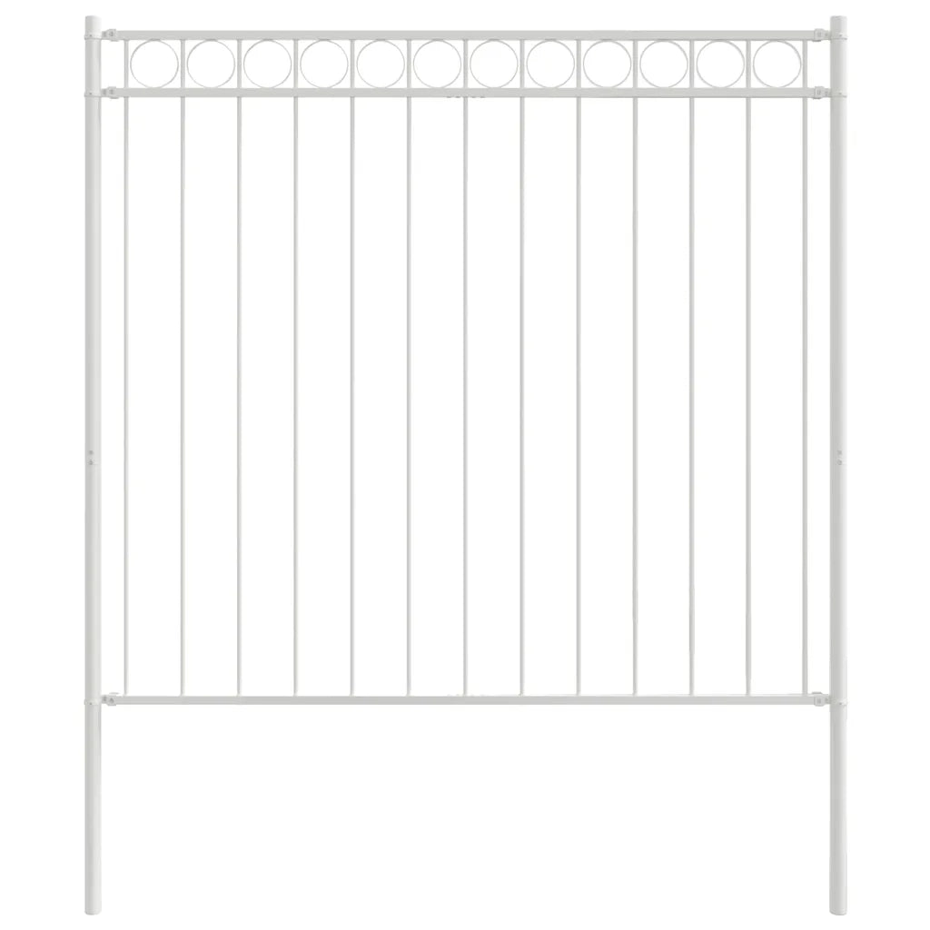Elemento Recinzione ASSEN Bianco 170 x 200 cm Acciaio 42003925