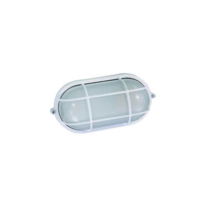 Plafoniere Alluminio Blinky Ovo Ovale Bianca 60 Watt