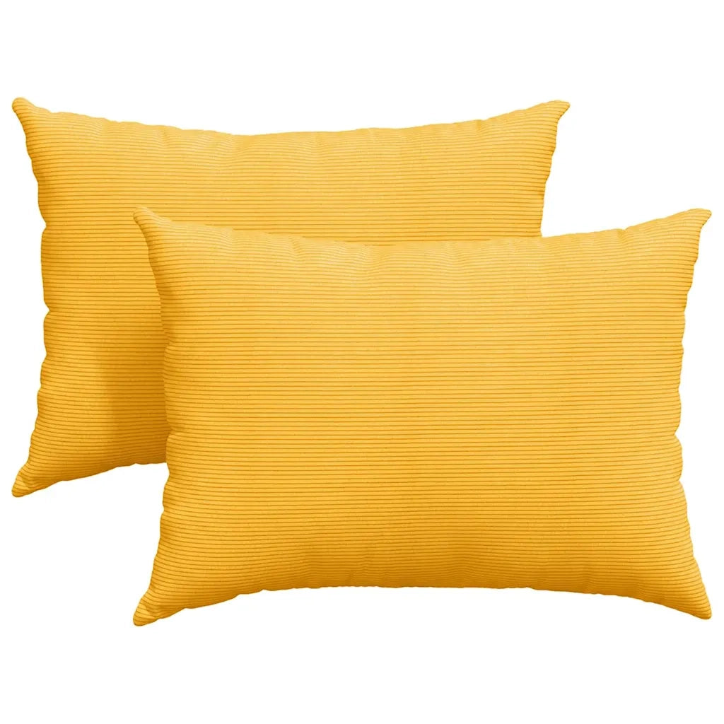 Cuscini da Divano 2 pz-Set di 2 Cuscini per Sofa Giallo Chiaro 70 x 50 cm