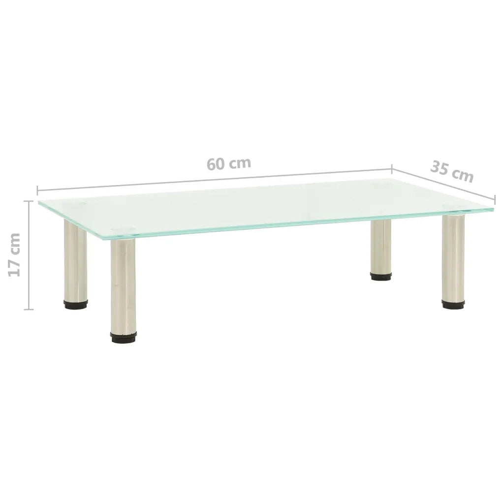 322762 TV Stand Frosted 60x35x17 cm Tempered Glass cod mxl 12957