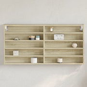 Armadietto Vetrina Rovere Sonoma 100x8,5x50cm Legno Multistrato 847949