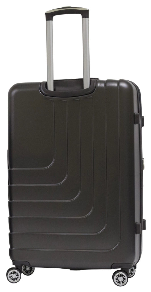 Set 3 Valigie Trolley Rigide in ABS 4 Ruote TSA Ravizzoni Titanio Grigie