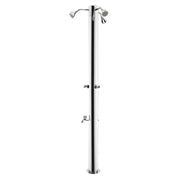 Doccia da Giardino Tripla 3 Rubinetti e Lavapiedi ATI Docce MUL-3R Inox Anodizzato
