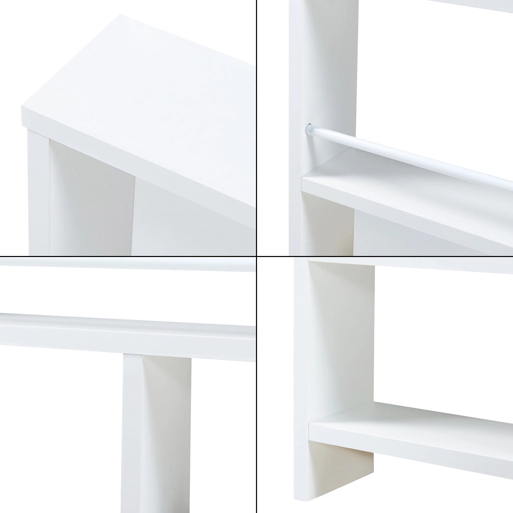 Scaffale da Parete Piteå con 3 Scomparti 60x10,5x 45 cm Bianco [en.casa]
