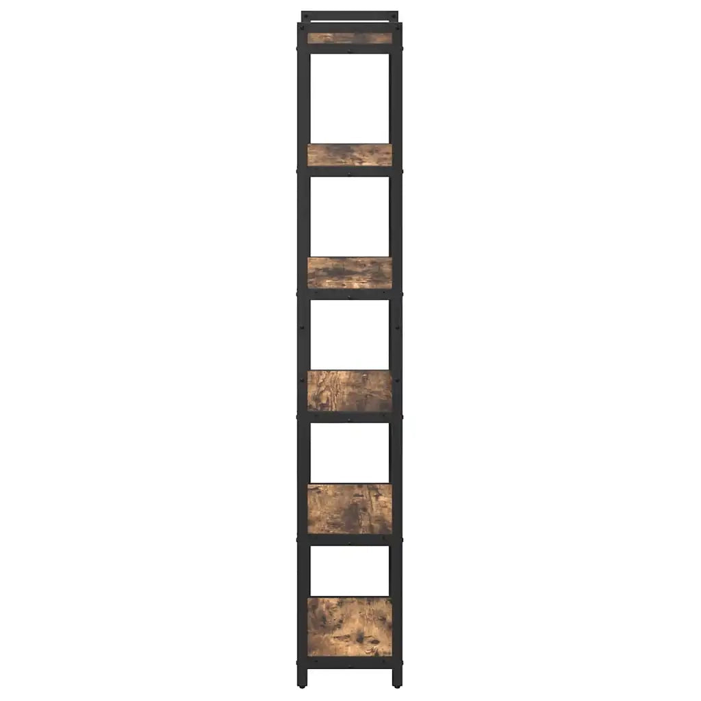 vidaXL Libreria Rovere fumo 40 x 30 x 188 cm Legno multistrato