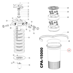 Pezzo di ricambio Filtro a pressione CPA-15000 Serbatoio Contenitore filtro
