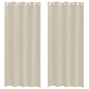 Tenda in Velo con tende 2 pz Sabbia 245 x 140 cm Poliestere