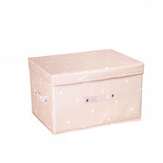 Trade Shop - Box Scatola Salvaspazio Armadio Contenitore Porta Oggetti Organizer 35x30x20 Cm - Rosa