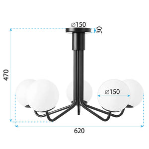Lampada Black APP1578-5C