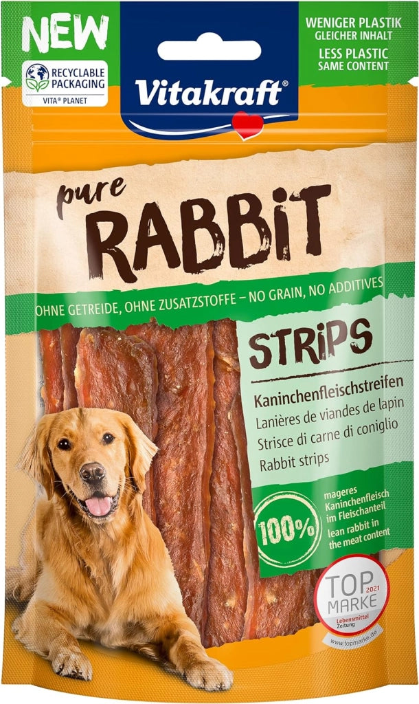 VITAKRAFT SPUNTINO PER CANI RABBIT A STRISCE DI CARNE DI CONIGLIO DA 80 GR