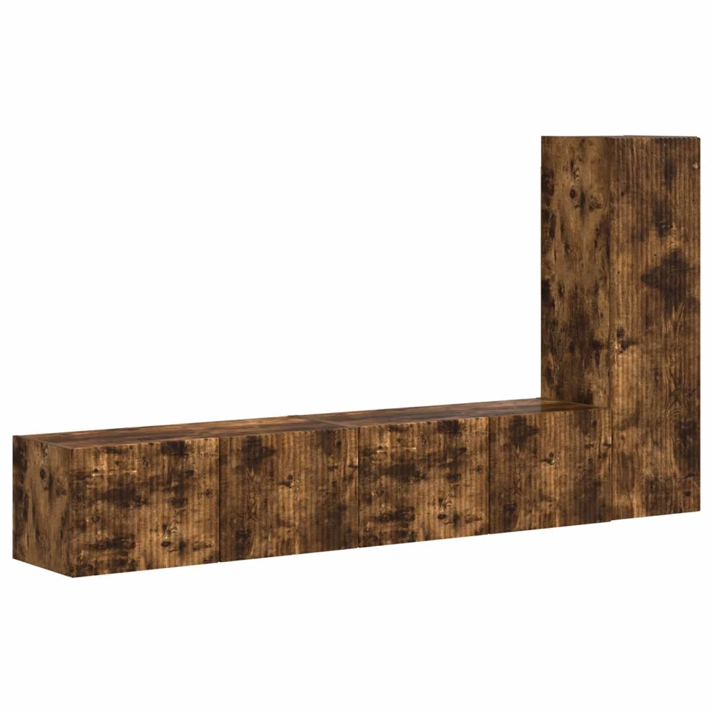 Set mobile TV 3 pcs Rovere fumé Legno multistrato 3408993