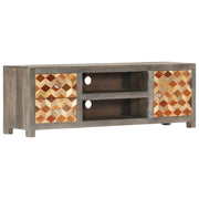 Mobile Porta TV Grigio 120x30x40 cm in Legno Massello di Mango cod mxl 10148