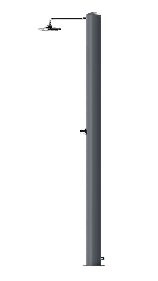 Doccia Solare da Giardino 28 L Soffione Eco Rain e Miscelatore Temporizzato Tevere TA Grigio Ardesia