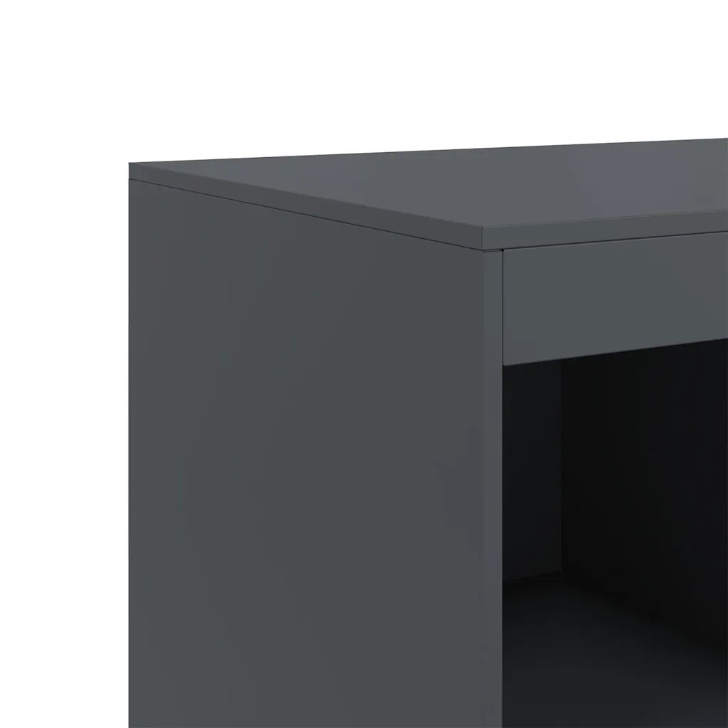 Credenza | Madia | Buffet da pranzo | Armadio da pranzo Antracite 67x39x95 cm in Acciaio