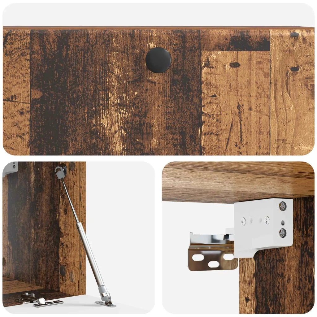 Mobile Porta TV da Muro 78,5 x 31 x 30 cm Legno antico 899233