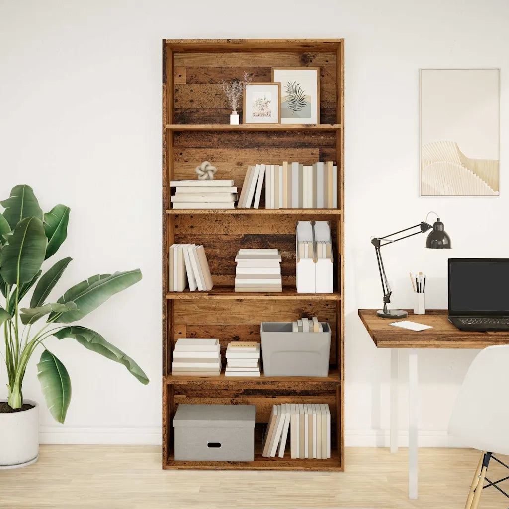 Libreria Legno Antico 80x30x189 cm in Legno Multistrato 3314676