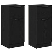 Credenza 2 pz | Madia | Buffet da pranzo | Armadio da pranzo Rovere Nero 30 x 30 x 70 cm Legno multistrato