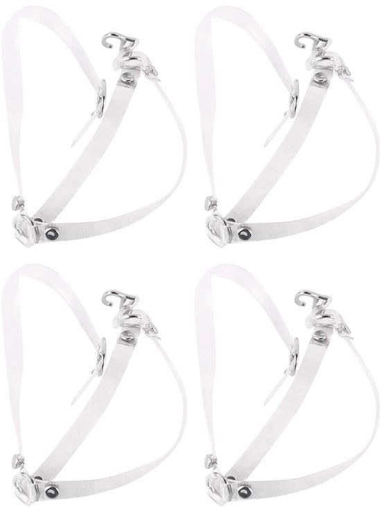 Accessori per scarpe - Cinture rimovibili - Antiscivolo - Cintura singola - Stabilità e comodità - Translucido - Accessori per scarpe - Ideali per tacchi alti - 2 paia