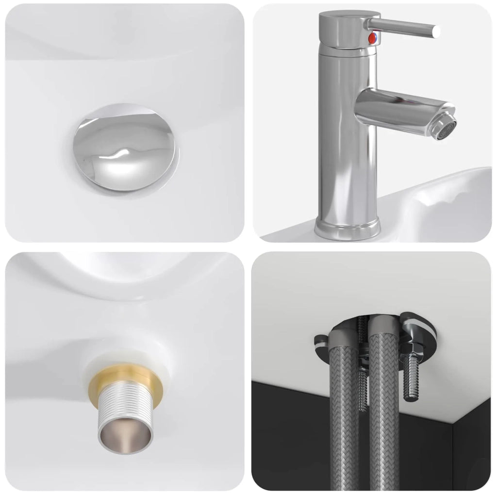 Set di mobili per il bagno 2 pz Nero Legno ingegnerizzato 3404055