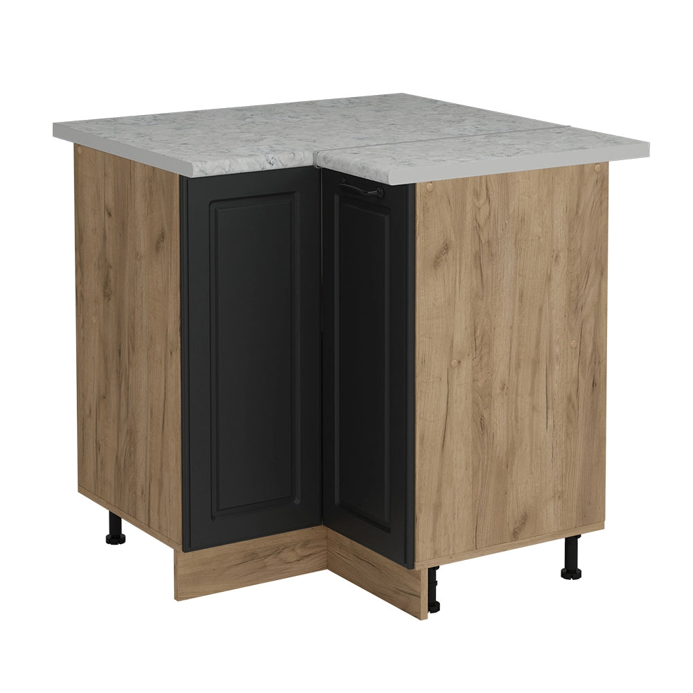 Vicco Mobile ad angolo cucina Antracite casa di campagna 75.6 cm PL Marmo