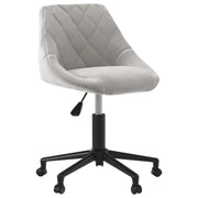 Sedia da Pranzo Girevole Grigio Chiaro in Vellutocod mxl 73493