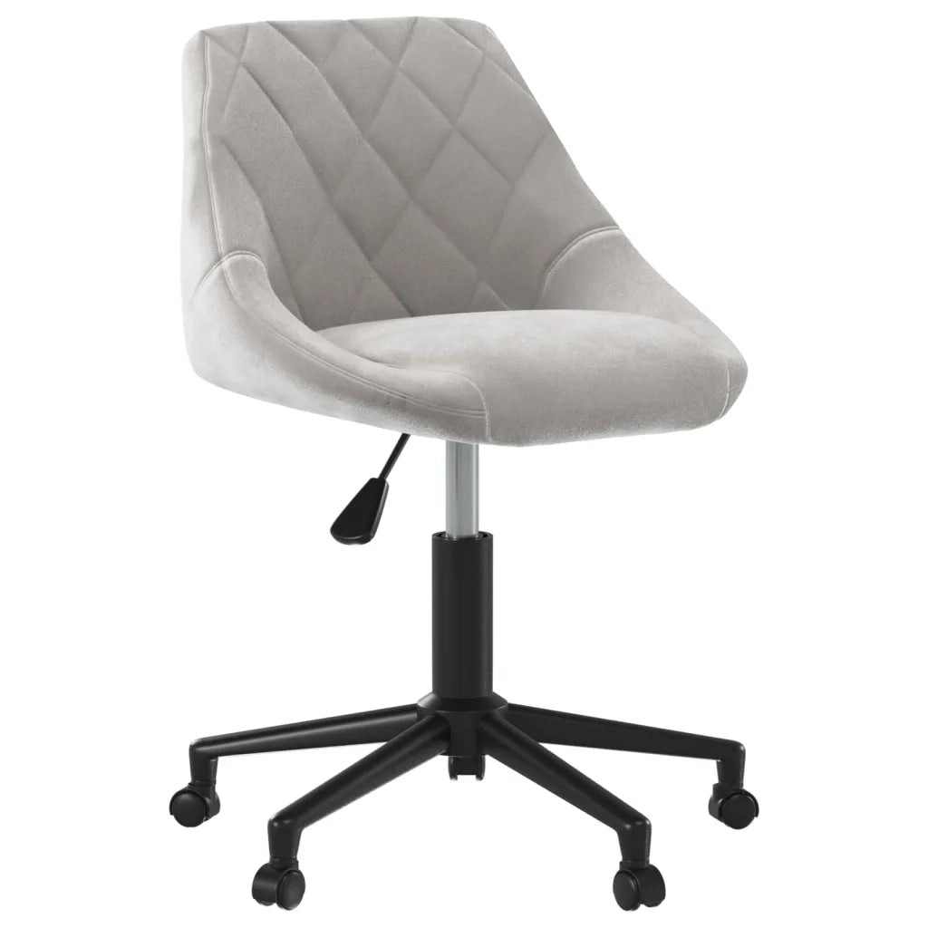 Sedia da Pranzo Girevole Grigio Chiaro in Vellutocod mxl 73493