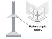RIPIANO IN LAMIERA FORATO ANGOLO ESTERNO VERNICIATO GRIGIO RAL 7035  mm.400 p.