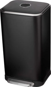 Bacchetta della Spazzatura da 32 litri con Pedale Softclose - per Casa e Ufficio - Bacchetta Quadrata Nera da 60 litri