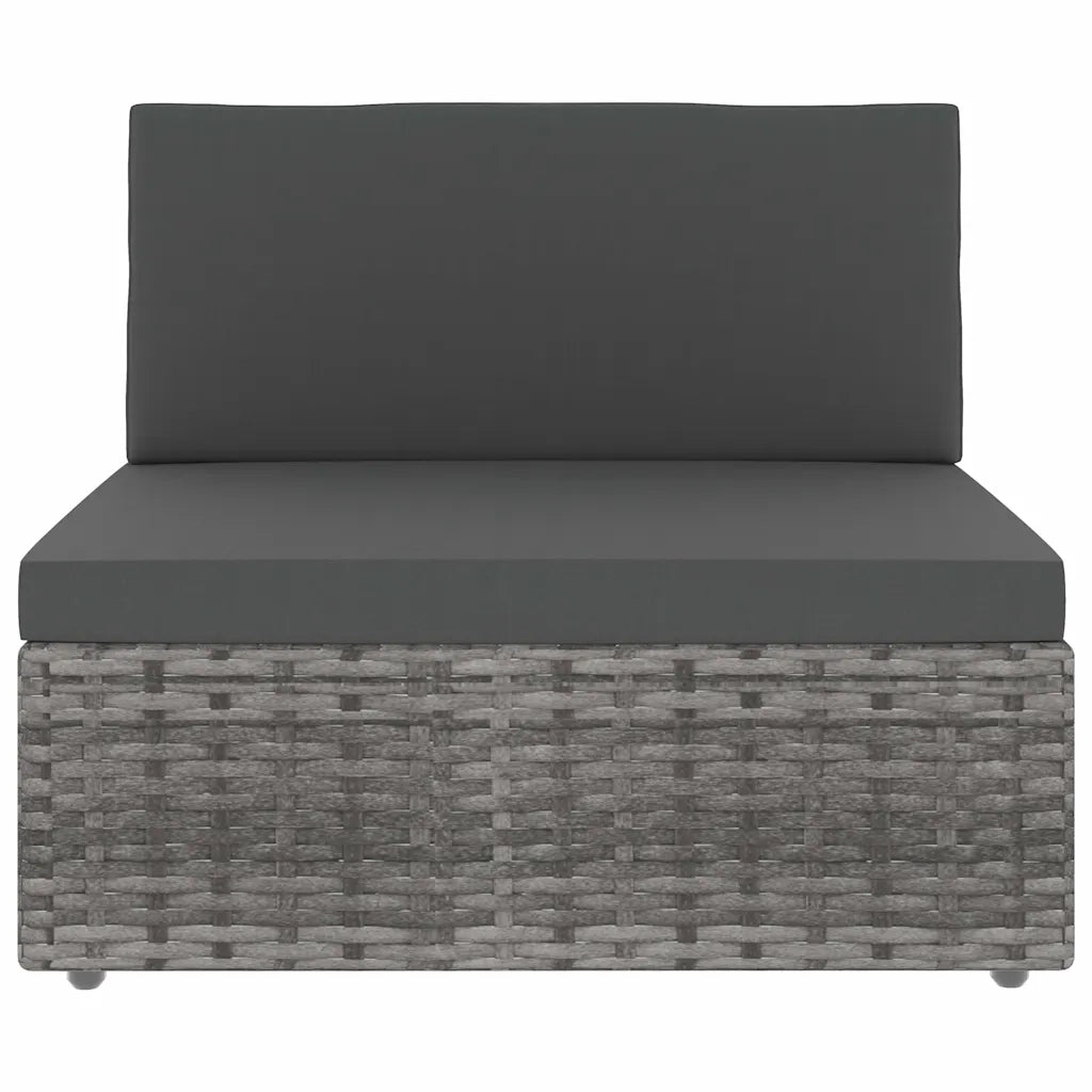 Salotto da Giardino-Set Divani da Giardino2 pz in Polyrattan Grigio