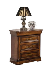 Comodino 3 cassetti classico legno noce 56x39x64 - Mobili 2G