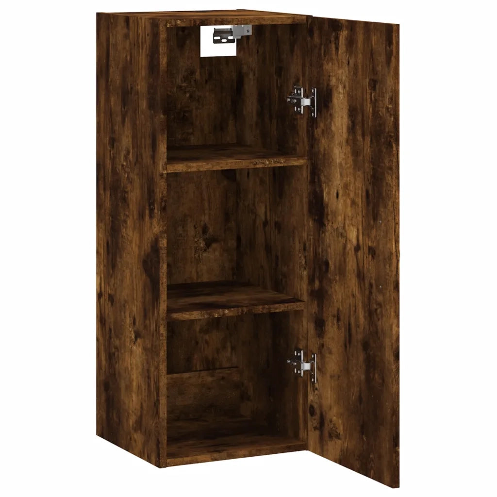 Mobile a Parete Rovere Fumo 34,5x34x90 cm in Legno Multistrato 834999